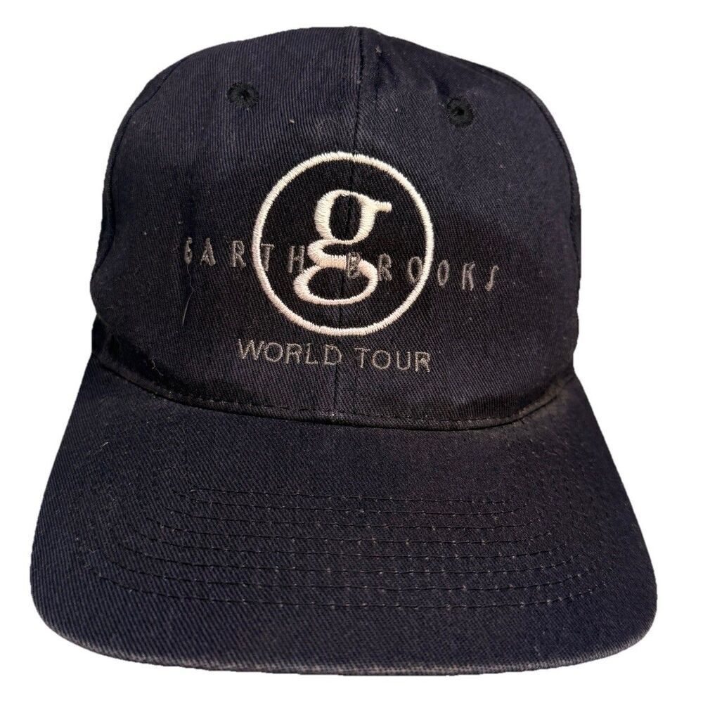 Garth Brooks World Tour Hat Cap Snap‑Back One-Size Black Fading G Logo GUC-